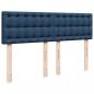 Preview: Boxspringbett mit Matratze Blau 140x190 cm Stoff