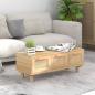 Preview: ARDEBO.de - Couchtisch Braun 80x40x30 cm Holzwerkstoff & Massivholz Kiefer