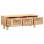 Preview: Couchtisch Braun 80x40x30 cm Holzwerkstoff & Massivholz Kiefer