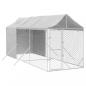 Preview: Outdoor-Hundezwinger mit Dach Silbern 2x6x2,5m Verzinkter Stahl