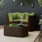 Preview: ARDEBO.de - 4-tlg. Garten-Lounge-Set mit Kissen Braun Poly Rattan