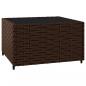 Preview: 3-tlg. Garten-Lounge-Set mit Kissen Braun Poly Rattan