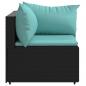 Preview: Garten-Ecksofas mit Kissen 2 Stk. Schwarz Poly Rattan