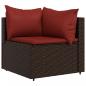 Preview: Garten-Ecksofas mit Kissen 2 Stk. Braun Poly Rattan