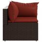 Preview: Garten-Ecksofas mit Kissen 2 Stk. Braun Poly Rattan