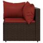 Preview: Garten-Ecksofas mit Kissen 2 Stk. Braun Poly Rattan