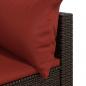 Preview: Garten-Ecksofas mit Kissen 2 Stk. Braun Poly Rattan