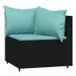 Preview: Garten-Ecksofas mit Kissen 2 Stk. Schwarz Poly Rattan