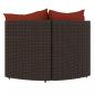 Preview: Garten-Ecksofas mit Kissen 2 Stk. Braun Poly Rattan