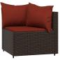 Preview: Garten-Ecksofas mit Kissen 2 Stk. Braun Poly Rattan