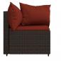 Preview: Garten-Ecksofas mit Kissen 2 Stk. Braun Poly Rattan