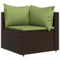 Preview: 3-tlg. Garten-Lounge-Set mit Kissen Braun Poly Rattan