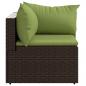 Preview: Garten-Ecksofas mit Kissen 2 Stk. Braun Poly Rattan