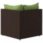 Preview: Garten-Ecksofas mit Kissen 2 Stk. Braun Poly Rattan