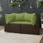 Preview: ARDEBO.de - Garten-Ecksofas mit Kissen 2 Stk. Braun Poly Rattan