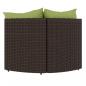 Preview: Garten-Ecksofas mit Kissen 2 Stk. Braun Poly Rattan