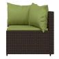 Preview: Garten-Ecksofas mit Kissen 2 Stk. Braun Poly Rattan