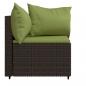 Preview: Garten-Ecksofas mit Kissen 2 Stk. Braun Poly Rattan