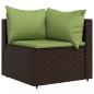 Preview: 4-tlg. Garten-Lounge-Set mit Kissen Braun Poly Rattan