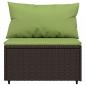 Preview: 4-tlg. Garten-Lounge-Set mit Kissen Braun Poly Rattan