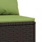 Preview: Garten-Mittelsofas mit Kissen 2 Stk. Braun Poly Rattan