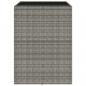 Preview: Bartisch mit Glasplatte Grau 105x80x110 cm Poly Rattan