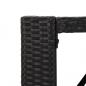 Preview: Bartisch mit Glasplatte Schwarz 145x80x110 cm Poly Rattan