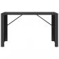 Preview: Bartisch mit Glasplatte Schwarz 185x80x110 cm Poly Rattan