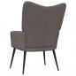 Preview: Relaxsessel mit Hocker Taupe Stoff