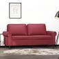 Preview: ARDEBO.de - 2-Sitzer-Sofa Weinrot 140 cm Kunstleder