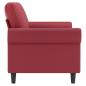 Preview: 2-Sitzer-Sofa Weinrot 140 cm Kunstleder