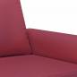 Preview: 2-Sitzer-Sofa Weinrot 140 cm Kunstleder