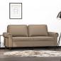 Preview: ARDEBO.de - 2-Sitzer-Sofa Cappuccino-Braun 140 cm Kunstleder