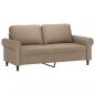 Preview: 2-Sitzer-Sofa Cappuccino-Braun 140 cm Kunstleder