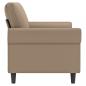 Preview: 2-Sitzer-Sofa Cappuccino-Braun 140 cm Kunstleder