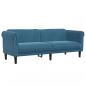 Preview: Sofa 3-Sitzer Blau Samt