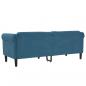 Preview: Sofa 3-Sitzer Blau Samt