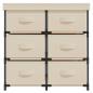 Preview: Lagerschrank mit 6 Schubladen 55×29×55 cm Creme Stahl