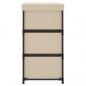 Preview: Lagerschrank mit 6 Schubladen 55×29×55 cm Creme Stahl