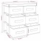 Preview: Lagerschrank mit 6 Schubladen 55×29×55 cm Creme Stahl