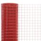 Preview: Drahtzaun Stahl mit PVC-Beschichtung 10x0,5 m Rot