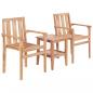 Preview: ARDEBO.de - 3-tlg. Bistro-Set Teak Massivholz