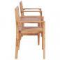 Preview: 3-tlg. Bistro-Set Teak Massivholz