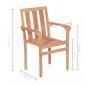 Preview: 3-tlg. Bistro-Set Teak Massivholz