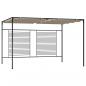 Preview: ARDEBO.de - Pavillon mit Ausziehbarem Dach 3x4x2,3 m Taupe 180 g/m²