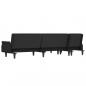 Preview: Schlafsofa in L-Form Schwarz 271x140x70 cm Samt