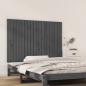 Preview: Wand-Kopfteil Grau 127,5x3x90 cm Massivholz Kiefer