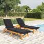 Preview: ARDEBO.de - 3-tlg. Garten-Lounge-Set Poly Rattan & Massivholz Akazie