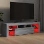 Preview: TV-Schrank mit LED-Leuchten Grau Sonoma 140x36,5x40 cm