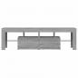 Preview: TV-Schrank mit LED-Leuchten Grau Sonoma 140x36,5x40 cm